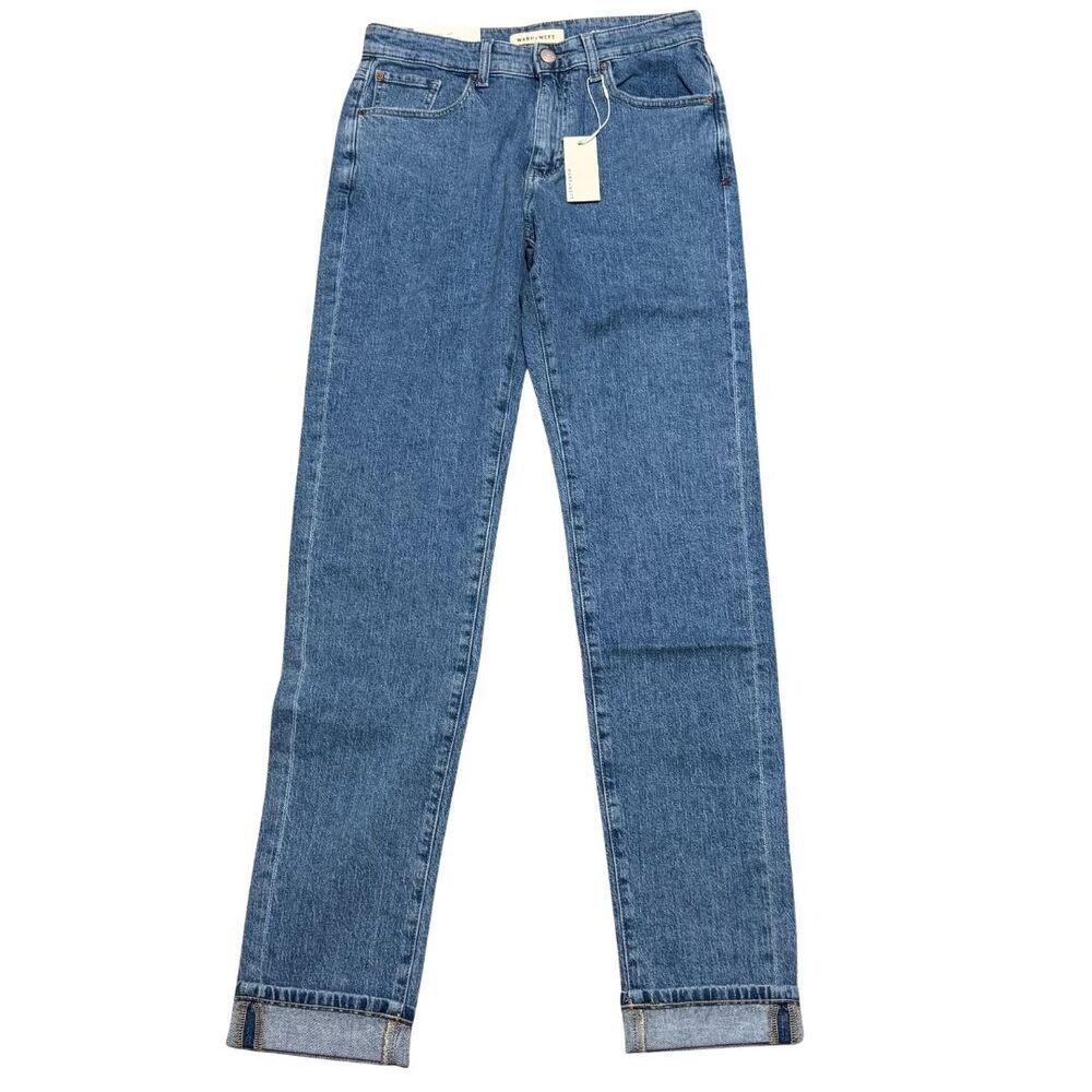 WARP + WEFT Mens Jeans 28x32 Puebla Tapered Medium Wash Stretch NWT
